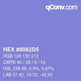 Color code: HEX #8082D5 | qconv.com