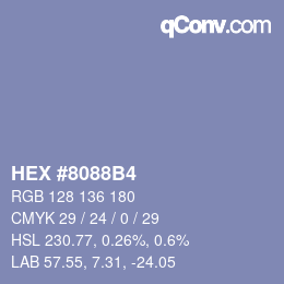 Farbcode: HEX #8088B4 | qconv.com