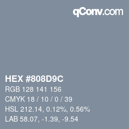 Color code: HEX #808D9C | qconv.com