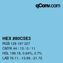 Color code: HEX #80C5E3 | qconv.com