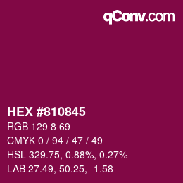 Color code: HEX #810845 | qconv.com