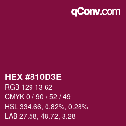 Color code: HEX #810D3E | qconv.com