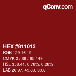 Color code: HEX #811013 | qconv.com