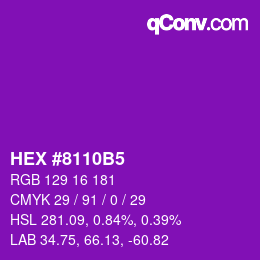 Color code: HEX #8110B5 | qconv.com