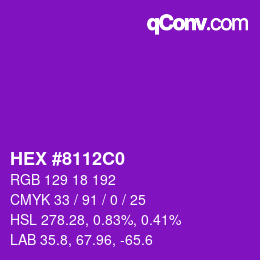 Color code: HEX #8112C0 | qconv.com