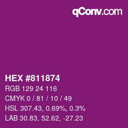 Color code: HEX #811874 | qconv.com