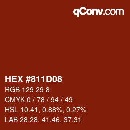 Color code: HEX #811D08 | qconv.com