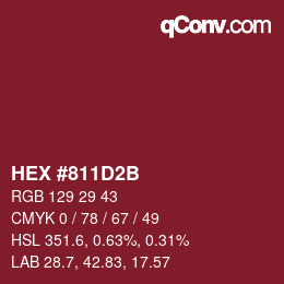 Color code: HEX #811D2B | qconv.com