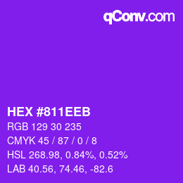 Código de color: HEX #811EEB | qconv.com