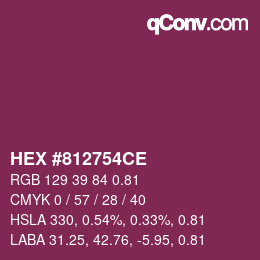 Farbcode: HEX #812754CE | qconv.com