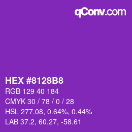 Color code: HEX #8128B8 | qconv.com