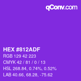 Código de color: HEX #812ADF | qconv.com