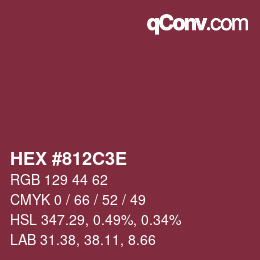 Color code: HEX #812C3E | qconv.com