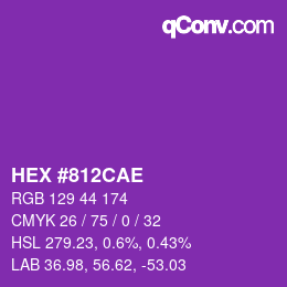 Código de color: HEX #812CAE | qconv.com