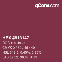 カラーコード: HEX #813147 | qconv.com
