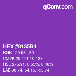 Color code: HEX #8135B4 | qconv.com