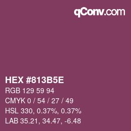 Color code: HEX #813B5E | qconv.com