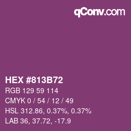 Color code: HEX #813B72 | qconv.com