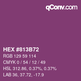 Color code: HEX #813B72 | qconv.com