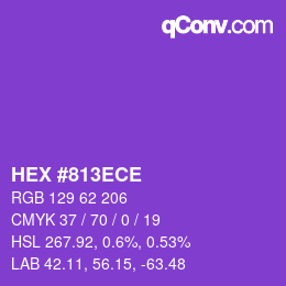 Color code: HEX #813ECE | qconv.com
