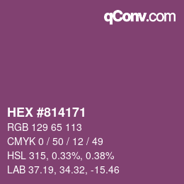Color code: HEX #814171 | qconv.com