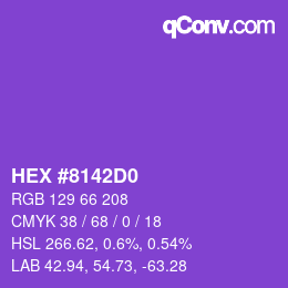 Color code: HEX #8142D0 | qconv.com