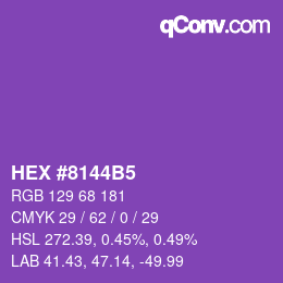 カラーコード: HEX #8144B5 | qconv.com