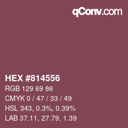 カラーコード: HEX #814556 | qconv.com