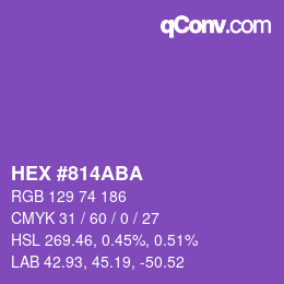 颜色代码: HEX #814ABA | qconv.com