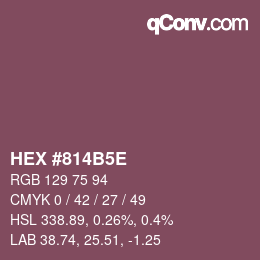 Código de color: HEX #814B5E | qconv.com