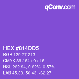 Color code: HEX #814DD5 | qconv.com