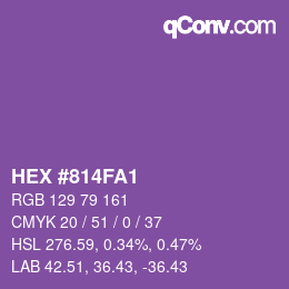 Color code: HEX #814FA1 | qconv.com