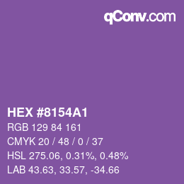 Farbcode: HEX #8154A1 | qconv.com