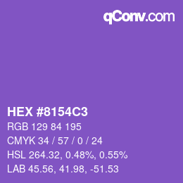Color code: HEX #8154C3 | qconv.com