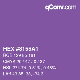 Color code: HEX #8155A1 | qconv.com