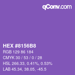颜色代码: HEX #8156B8 | qconv.com