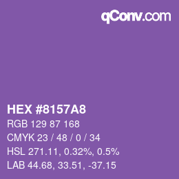 颜色代码: HEX #8157A8 | qconv.com