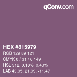 Color code: HEX #815979 | qconv.com