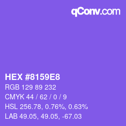 Color code: HEX #8159E8 | qconv.com