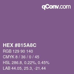 Color code: HEX #815A8C | qconv.com