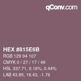 Color code: HEX #815E6B | qconv.com
