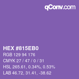Código de color: HEX #815EB0 | qconv.com