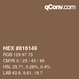 Color code: HEX #816149 | qconv.com