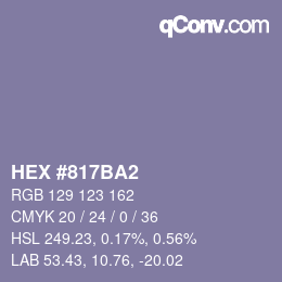 Color code: HEX #817BA2 | qconv.com