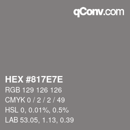 Color code: HEX #817E7E | qconv.com
