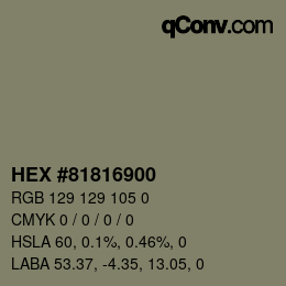Color code: HEX #81816900 | qconv.com