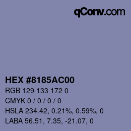 Farbcode: HEX #8185AC00 | qconv.com