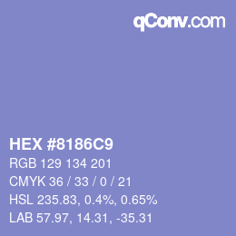 Color code: HEX #8186C9 | qconv.com