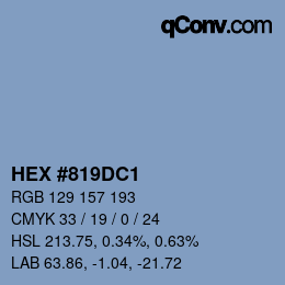 Color code: HEX #819DC1 | qconv.com