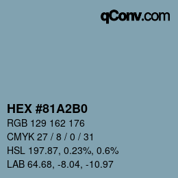 Color code: HEX #81A2B0 | qconv.com